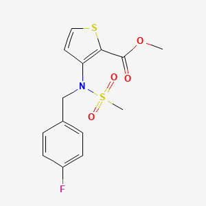 Methyl 3-[(4-fluorobenzyl)(methylsulfonyl)amino]thiophene-2-carboxylate