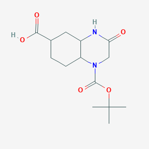 1-[(Tert-butoxy)carbonyl]-3-oxo-decahydroquinoxaline-6-carboxylic acid