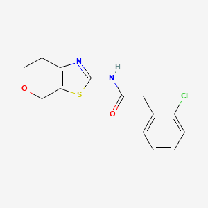 molecular formula C14H13ClN2O2S B2931040 2-(2-chlorophenyl)-N-(6,7-dihydro-4H-pyrano[4,3-d]thiazol-2-yl)acetamide CAS No. 1795410-00-2