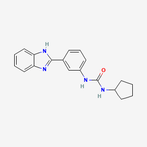 molecular formula C19H20N4O B2931044 1-(3-(1H-benzo[d]imidazol-2-yl)phenyl)-3-cyclopentylurea CAS No. 1234976-82-9
