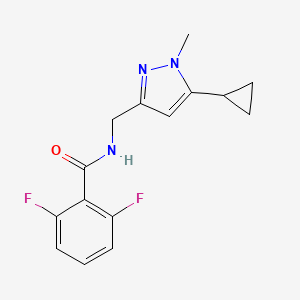 N-((5-cyclopropyl-1-methyl-1H-pyrazol-3-yl)methyl)-2,6-difluorobenzamide