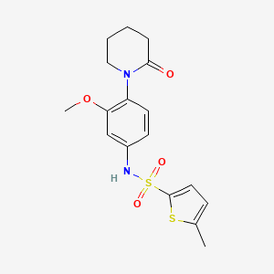 molecular formula C17H20N2O4S2 B2931049 N-[3-methoxy-4-(2-oxopiperidin-1-yl)phenyl]-5-methylthiophene-2-sulfonamide CAS No. 941945-14-8