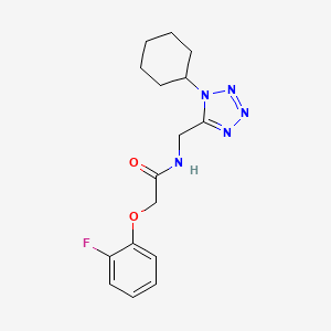 molecular formula C16H20FN5O2 B2931066 N-((1-cyclohexyl-1H-tetrazol-5-yl)methyl)-2-(2-fluorophenoxy)acetamide CAS No. 921503-46-0