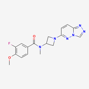 molecular formula C17H17FN6O2 B2931079 3-fluoro-4-methoxy-N-methyl-N-(1-{[1,2,4]triazolo[4,3-b]pyridazin-6-yl}azetidin-3-yl)benzamide CAS No. 2309777-12-4