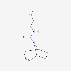 molecular formula C11H18N2O2 B2931088 N-(2-Methoxyethyl)-8-azabicyclo[3.2.1]oct-2-ene-8-carboxamide CAS No. 1797335-28-4