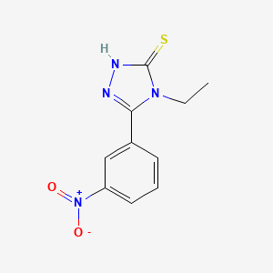 molecular formula C10H10N4O2S B2931093 4-ethyl-5-(3-nitrophenyl)-4H-1,2,4-triazole-3-thiol CAS No. 400064-09-7