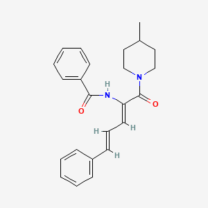 molecular formula C24H26N2O2 B2931105 N-[(2Z,4E)-1-(4-methylpiperidin-1-yl)-1-oxo-5-phenylpenta-2,4-dien-2-yl]benzamide CAS No. 297145-73-4