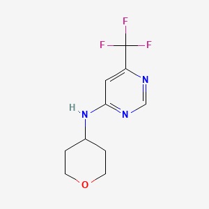 molecular formula C10H12F3N3O B2931115 N-(oxan-4-yl)-6-(trifluoromethyl)pyrimidin-4-amine CAS No. 2310013-46-6