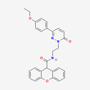 molecular formula C28H25N3O4 B2931122 N-(2-(3-(4-ethoxyphenyl)-6-oxopyridazin-1(6H)-yl)ethyl)-9H-xanthene-9-carboxamide CAS No. 921853-26-1