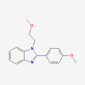 molecular formula C17H18N2O2 B2931152 1-(2-methoxyethyl)-2-(4-methoxyphenyl)-1H-benzimidazole CAS No. 489404-05-9