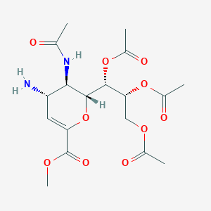 molecular formula C18H26N2O10 B029312 Zanamivir Amine Triacetate Methyl Ester CAS No. 139110-70-6