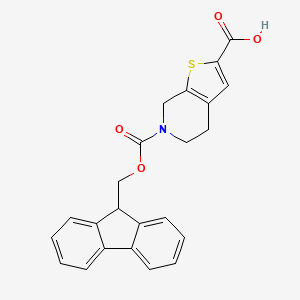 molecular formula C23H19NO4S B2931245 6-(9H-Fluoren-9-ylmethoxycarbonyl)-5,7-dihydro-4H-thieno[2,3-c]pyridine-2-carboxylic acid CAS No. 2219368-53-1