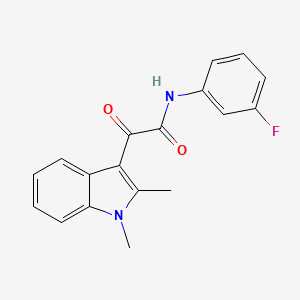 2-(1,2-dimethyl-1H-indol-3-yl)-N-(3-fluorophenyl)-2-oxoacetamide