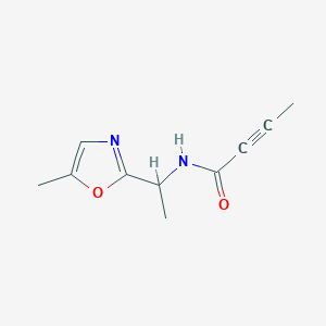 molecular formula C10H12N2O2 B2931268 N-[1-(5-Methyl-1,3-oxazol-2-yl)ethyl]but-2-ynamide CAS No. 2411278-38-9