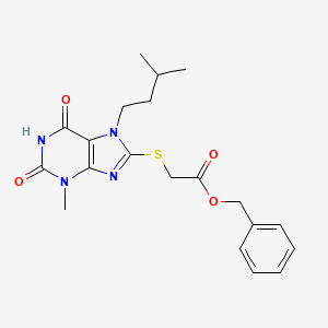 Benzyl 2-[3-methyl-7-(3-methylbutyl)-2,6-dioxopurin-8-yl]sulfanylacetate
