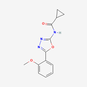 N-(5-(2-methoxyphenyl)-1,3,4-oxadiazol-2-yl)cyclopropanecarboxamide