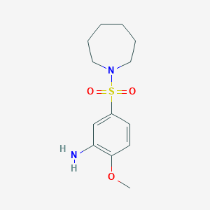 molecular formula C13H20N2O3S B2931294 5-(Azepane-1-sulfonyl)-2-methoxyaniline CAS No. 568551-66-6