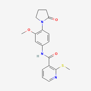 N-(3-methoxy-4-(2-oxopyrrolidin-1-yl)phenyl)-2-(methylthio)nicotinamide