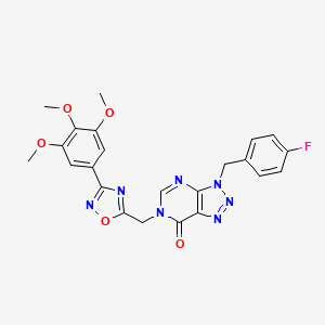 3-(4-fluorobenzyl)-6-((3-(3,4,5-trimethoxyphenyl)-1,2,4-oxadiazol-5-yl)methyl)-3H-[1,2,3]triazolo[4,5-d]pyrimidin-7(6H)-one