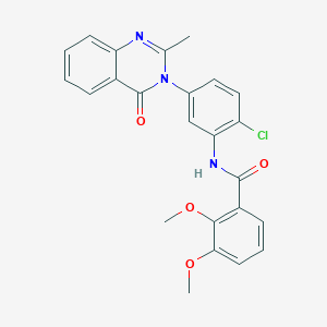 molecular formula C24H20ClN3O4 B2931303 N-(2-chloro-5-(2-methyl-4-oxoquinazolin-3(4H)-yl)phenyl)-2,3-dimethoxybenzamide CAS No. 899969-09-6