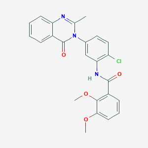 N-(2-chloro-5-(2-methyl-4-oxoquinazolin-3(4H)-yl)phenyl)-2,3-dimethoxybenzamide