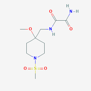 molecular formula C10H19N3O5S B2931329 N'-[(1-methanesulfonyl-4-methoxypiperidin-4-yl)methyl]ethanediamide CAS No. 2415553-00-1