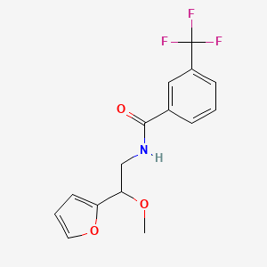 molecular formula C15H14F3NO3 B2931347 N-[2-(furan-2-yl)-2-methoxyethyl]-3-(trifluoromethyl)benzamide CAS No. 1798463-63-4