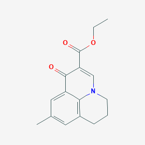 molecular formula C16H17NO3 B2931350 ethyl 9-methyl-1-oxo-6,7-dihydro-1H,5H-pyrido[3,2,1-ij]quinoline-2-carboxylate CAS No. 667413-06-1