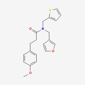 molecular formula C20H21NO3S B2931363 N-(furan-3-ylmethyl)-3-(4-methoxyphenyl)-N-(thiophen-2-ylmethyl)propanamide CAS No. 1428352-77-5