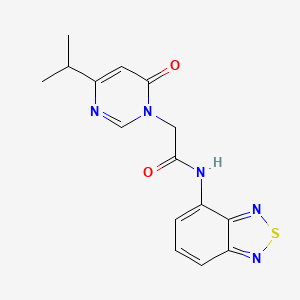 molecular formula C15H15N5O2S B2931413 N-(benzo[c][1,2,5]thiadiazol-4-yl)-2-(4-isopropyl-6-oxopyrimidin-1(6H)-yl)acetamide CAS No. 1226439-21-9