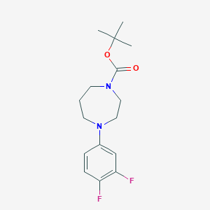 molecular formula C16H22F2N2O2 B2931434 Tert-butyl 4-(3,4-difluorophenyl)-1,4-diazepane-1-carboxylate CAS No. 868064-73-7