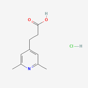 molecular formula C10H14ClNO2 B2931448 3-(2,6-dimethylpyridin-4-yl)propanoic acid hydrochloride CAS No. 2241141-50-2