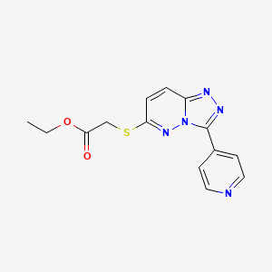 molecular formula C14H13N5O2S B2931451 ethyl 2-{[3-(pyridin-4-yl)-[1,2,4]triazolo[4,3-b]pyridazin-6-yl]sulfanyl}acetate CAS No. 868970-34-7