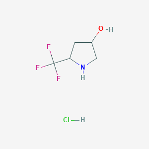 molecular formula C5H9ClF3NO B2931457 5-(Trifluoromethyl)pyrrolidin-3-ol;hydrochloride CAS No. 2408964-82-7