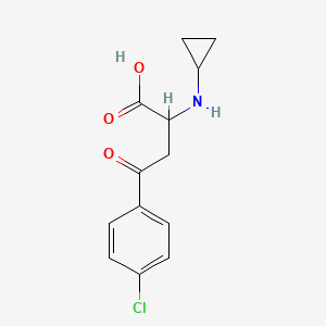 molecular formula C13H14ClNO3 B2931464 4-(4-Chlorophenyl)-2-(cyclopropylamino)-4-oxobutanoic acid CAS No. 1026123-05-6