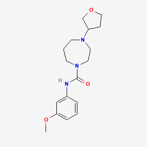 molecular formula C17H25N3O3 B2931475 N-(3-methoxyphenyl)-4-(oxolan-3-yl)-1,4-diazepane-1-carboxamide CAS No. 2309189-56-6