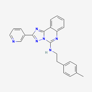 molecular formula C23H20N6 B2931497 N-[2-(4-Methylphenyl)ethyl]-2-(pyridin-3-YL)-[1,2,4]triazolo[1,5-C]quinazolin-5-amine CAS No. 902910-28-5