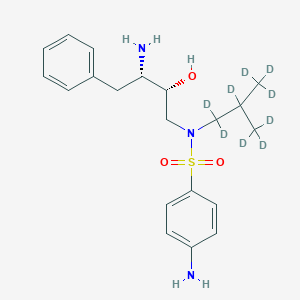 molecular formula C20H29N3O3S B029315 4-Amino-N-((2R,3S)-3-amino-2-hydroxy-4-phenylbutyl)-N-(isobutyl-d9)benzenesulfonamide CAS No. 1146967-60-3