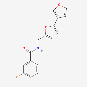 molecular formula C16H12BrNO3 B2931512 N-([2,3'-bifuran]-5-ylmethyl)-3-bromobenzamide CAS No. 2034341-86-9