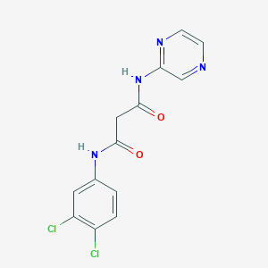 molecular formula C13H10Cl2N4O2 B2931532 N-(3,4-dichlorophenyl)-N'-(pyrazin-2-yl)propanediamide CAS No. 338392-32-8