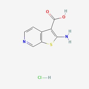 molecular formula C8H7ClN2O2S B2931607 2-Aminothieno[2,3-C]pyridine-3-carboxylic acid hydrochloride CAS No. 1209007-31-7