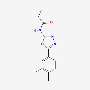 molecular formula C13H15N3O2 B2931720 N-[5-(3,4-dimethylphenyl)-1,3,4-oxadiazol-2-yl]propanamide CAS No. 899982-56-0