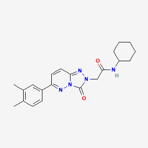 molecular formula C21H25N5O2 B2931728 N-cyclohexyl-2-[6-(3,4-dimethylphenyl)-3-oxo-2H,3H-[1,2,4]triazolo[4,3-b]pyridazin-2-yl]acetamide CAS No. 1251576-65-4