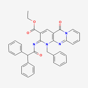 B2931739 (Z)-ethyl 1-benzyl-2-((2,2-diphenylacetyl)imino)-5-oxo-2,5-dihydro-1H-dipyrido[1,2-a:2',3'-d]pyrimidine-3-carboxylate CAS No. 534581-64-1