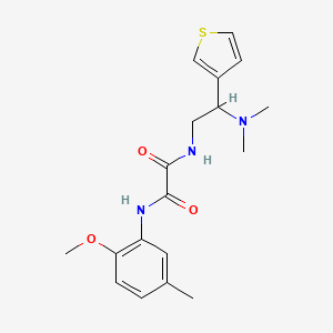 molecular formula C18H23N3O3S B2931748 N-[2-(dimethylamino)-2-(thiophen-3-yl)ethyl]-N'-(2-methoxy-5-methylphenyl)ethanediamide CAS No. 946328-30-9