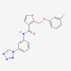 B2931760 2-[(3-methylphenoxy)methyl]-N-[3-(1H-tetrazol-1-yl)phenyl]furan-3-carboxamide CAS No. 903859-87-0