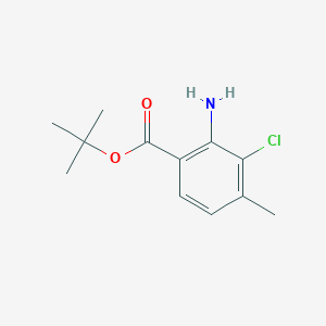 molecular formula C12H16ClNO2 B2931764 Tert-butyl 2-amino-3-chloro-4-methylbenzoate CAS No. 2248392-47-2