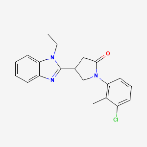 1-(3-chloro-2-methylphenyl)-4-(1-ethyl-1H-benzimidazol-2-yl)pyrrolidin-2-one