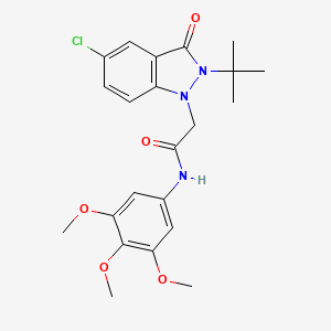 2-(2-(tert-butyl)-5-chloro-3-oxo-2,3-dihydro-1H-indazol-1-yl)-N-(3,4,5-trimethoxyphenyl)acetamide