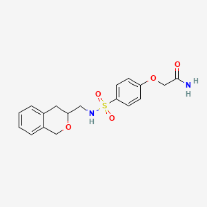 2-(4-(N-(isochroman-3-ylmethyl)sulfamoyl)phenoxy)acetamide